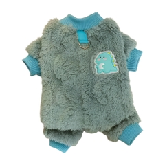 Áo bốn chân lông cừu có móc đính khủng long cho chó mèo