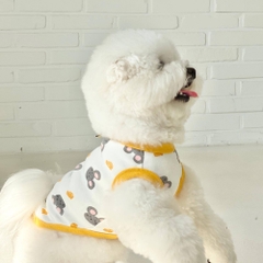 Áo ngắn tay in mặt chuột cho mèo và chó