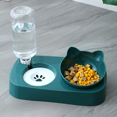 Bát đôi chống gù mặt mèo kèm bình nước tự động cho chó mèo https://petshopvinh.vn/
