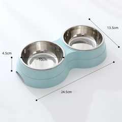 Bát đôi inox đế vật liệu cao cấp cho chó mèo