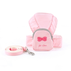 Dây dắt áo ngực có balo thêu hình nơ cho chó https://petshopvinh.vn/