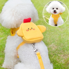 Dây dắt kiểu áo vest có balo gà cute