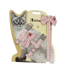 Dây dắt mèo yếm nơ caro cao cấp https://petshopvinh.vn/