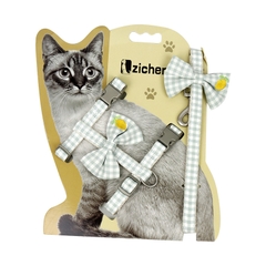 Dây dắt mèo yếm nơ caro cao cấp https://petshopvinh.vn/