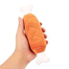 Đồ chơi cho chó cắn gặm hình đùi gà phát âm thanh