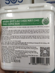 Hộp khăn ướt lau vết ố mắt chó mèo SOS Eye Wipes hàng nhập khẩu