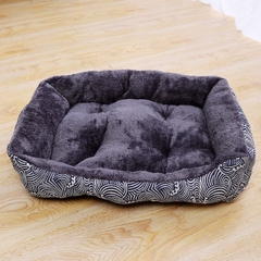 Ổ đệm cho chó mèo lót nhung in hình