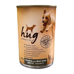 Pate Hug lon 400g Chicken with Beef Liver vị gà và gan bò cho chó https://petshopvinh.vn/