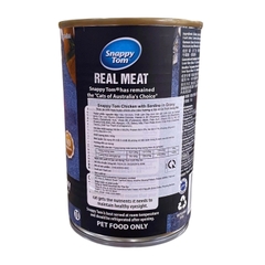 Pate lon 400g Snappy Tom Real Fish chicken with sardine in gravy gà và cá trích trong sốt cho mèo https://petshopvinh.vn/