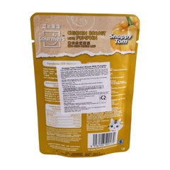 Pate Snappy Tom Gourmers gói 70g Chicken with Pumpkin vị gà và bí đỏ cho mèo https://petshopvinh.vn/