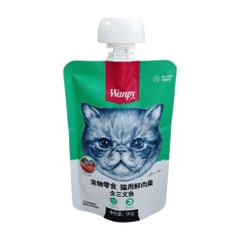 Súp thưởng nắp vặn cho mèo Wanpy, kem thưởng thịt tươi vị cá hồi https://petshopvinh.vn/;