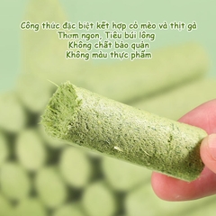 Túi thanh cỏ + thịt gà sấy Taotaopets giúp tiêu búi lông cho mèo