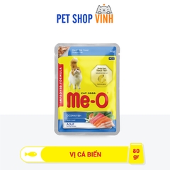 Thức ăn ướt Me-O vị cá biển nấu đông dành cho mèo trưởng thành, Me-O Wet Food Ocean Fish In Jelly Adult 80g