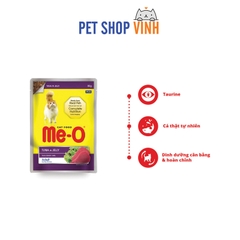 Thức ăn ướt Me-O vị cá ngừ nấu đông dành cho mèo trưởng thành, Me-O Wet Food Tuna In Jelly Adult 80g
