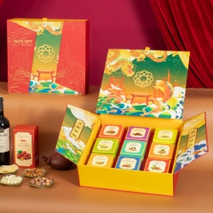 Hộp quà Nuts Gift - Lý Ngư Hóa Long 9 Vị Hạt dinh dưỡng và trái cây đặc sản