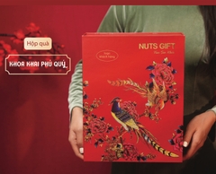 Hộp Quà Tết Nuts Gift 2024 - Hoa Khai Phú Quý - 6 Vị Hạt Và Trái Cây