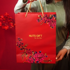 Hộp Quà Tết Nuts Gift 2024 - Hoa Khai Phú Quý - 6 Vị Hạt Và Trái Cây