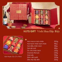 Vinh Hoa Đặc Biệt - Hộp quà Tết Nuts Gift 9 hạt dinh dưỡng Cao