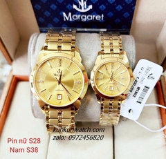 Đồng Hồ Cặp Đôi Nam Nữ Margaret MT802 Kính Sapphire Authentic 28mm - 38mm
