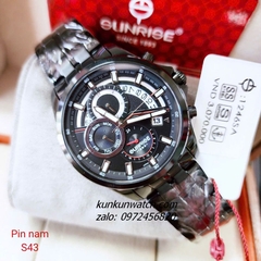 Đồng Hồ Nam Sunrise 1146SA 6 Kim  Kính Sapphire Authentic 43mm