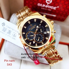 Đồng Hồ Nam Sunrise DM761SWA 6 Kim Kính Sapphire Authentic 43mm