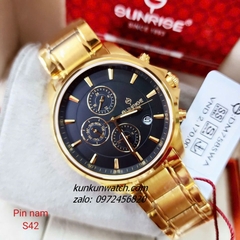 Đồng Hồ Nam Sunrise DM758SWA 6 Kim Kính Sapphire Authentic 42mm