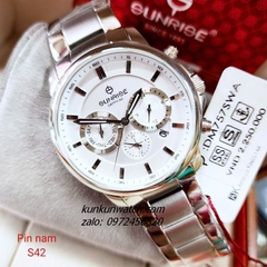 Đồng Hồ Nam Sunrise DM757SWA 6 Kim Kính Sapphire Authentic 42mm