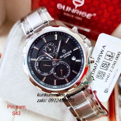 Đồng Hồ Nam Sunrise DM759SWA 6 Kim Kính Sapphire Authentic 43mm