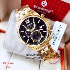 Đồng Hồ Nam Sunrise 1172SA 6 Kim  Kính Sapphire Authentic 43mm