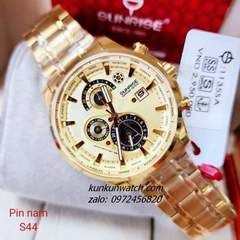 Đồng Hồ Nam Sunrise 1135SA 6 Kim  Kính Sapphire Authentic 44mm