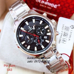 Đồng Hồ Nam Sunrise 1318SA Chronograph 6 Kim Kính Sapphire Authentic 43mm