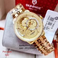 Đồng Hồ Nam Sunrise 1146SA 6 Kim  Kính Sapphire Authentic 42mm