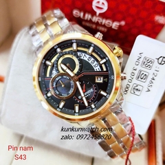Đồng Hồ Nam Sunrise 1146SA 6 Kim  Kính Sapphire Authentic 43mm