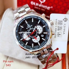 Đồng Hồ Nam Sunrise 1319SA Chronograph 6 Kim Kính Sapphire Authentic 43mm