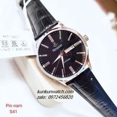 Đồng Hồ Nam Margaret MT1507 Kính Sapphire Authentic Dây Da 41mm