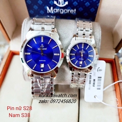 Đồng Hồ Cặp Đôi Nam Nữ Margaret MT802 Kính Sapphire Authentic 28mm - 38mm