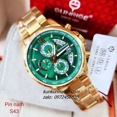 Đồng Hồ Nam Sunrise 1340SA Chronograph 6 Kim Kính Sapphire Authentic 43mm