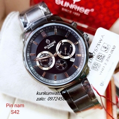 Đồng Hồ Nam Sunrise DM757SWA 6 Kim Kính Sapphire Authentic 42mm