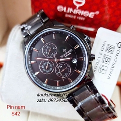 Đồng Hồ Nam Sunrise DM758SWA 6 Kim Kính Sapphire Authentic 42mm