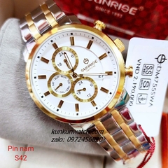 Đồng Hồ Nam Sunrise DM755SWA 6 Kim Kính Sapphire Authentic 42mm