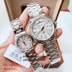 Đồng Hồ Cặp Đôi Nam Nữ Margaret MT1510 Kính Sapphire Authentic 29mm - 41mm