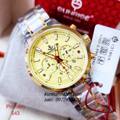 Đồng Hồ Nam Sunrise 1318SA Chronograph 6 Kim Kính Sapphire Authentic 43mm