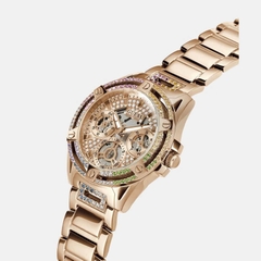 Đồng Hồ Nữ Guess GW0464L5 Đính Đá Màu, Lộ Máy Mặt 40mm