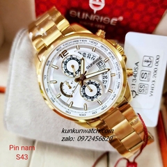 Đồng Hồ Nam Sunrise 1340SA Chronograph 6 Kim Kính Sapphire Authentic 43mm