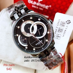 Đồng Hồ Nam Sunrise 1146SA 6 Kim  Kính Sapphire Authentic 42mm