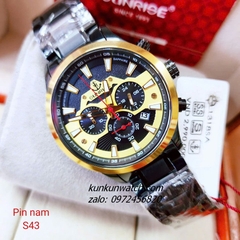 Đồng Hồ Nam Sunrise 1318SA Chronograph 6 Kim Kính Sapphire Authentic 43mm