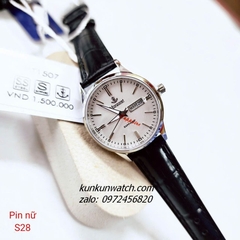 Đồng Hồ Nữ Margaret MT1507 Kính Sapphire Authentic Dây Da 28mm