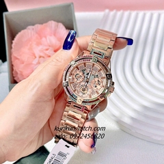 Đồng Hồ Nữ Guess GW0464L5 Đính Đá Màu, Lộ Máy Mặt 40mm