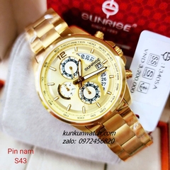 Đồng Hồ Nam Sunrise 1340SA Chronograph 6 Kim Kính Sapphire Authentic 43mm
