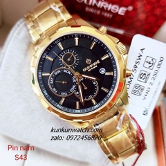 Đồng Hồ Nam Sunrise DM759SWA 6 Kim Kính Sapphire Authentic 43mm